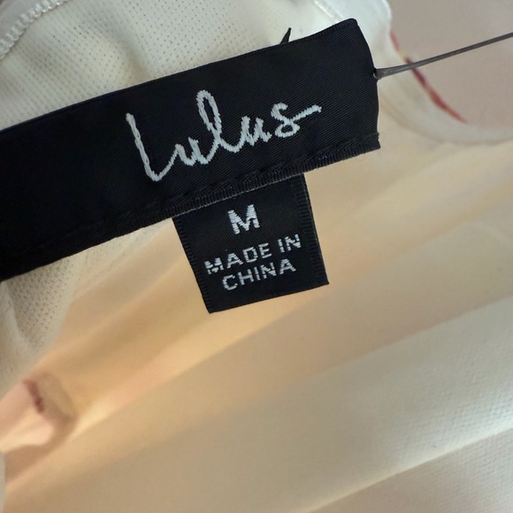 Fleur of Dreams Ivory and Pink Floral Print Organza Maxi Dress medium nwt - Picture 4 of 4